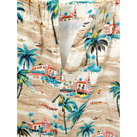 J. Crew Women's Skirt Beach Hawain Print With Angled Ruffle in Front Sz 6 Cotton - Picture 5 of 7